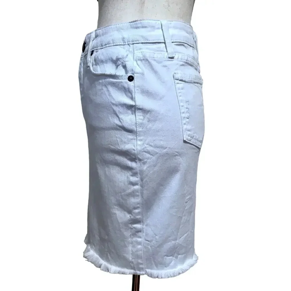 Fidelity Denim NWT White Jean Mini Skirt Women 25